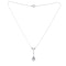 A Sapphire Diamond Platinum Necklace - image 1