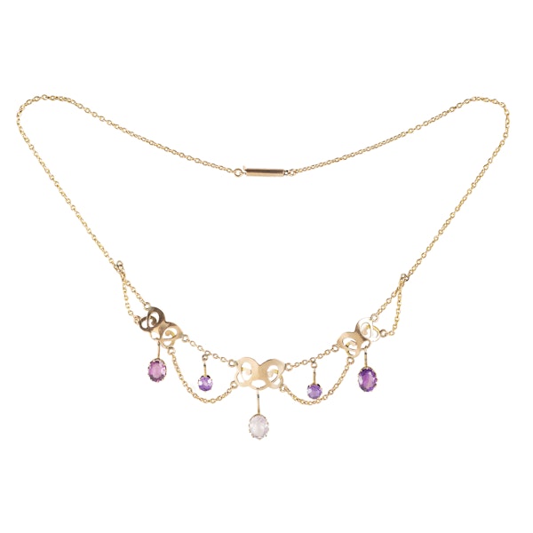 A Gold and Amethyst Necklace - image 1