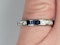 Art deco sapphire and diamond eternity ring sku 4873  DBGEMS - image 3
