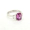 Pink Sapphire and Diamond ring in 18ct white gold - image 2