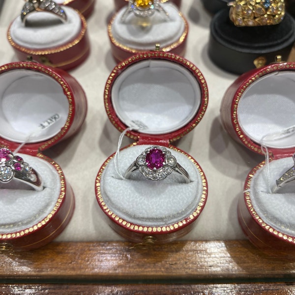 Burma Ruby Diamond Ring in Platinum date circa 1920 SHAPIRO & Co since1979 - image 6