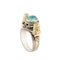 A Silver and Gold Egyptian Revival Ring - image 2