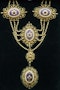An exquisite Gilt metal Necklace with finely worked Bressan Enamel panels surrounded by Gilded filigree work in the Cannetille style with a detachable Pendant, French, Circa 1870 - image 1