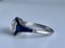 Engagement ring. Sapphire and diamond Art Deco tapered ring. Spectrum - image 3