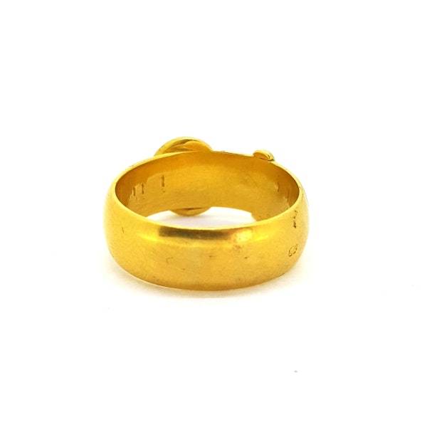 19th Century gold Buckle ring, 18 carat. - image 2