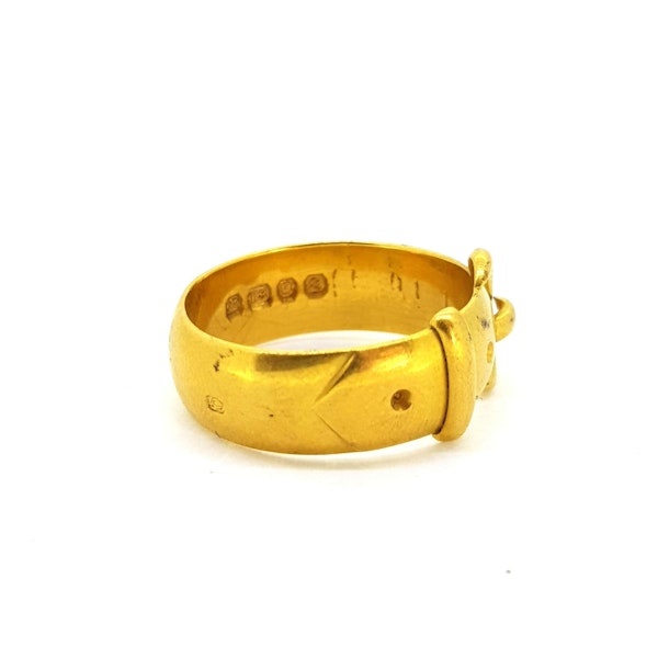 19th Century gold Buckle ring, 18 carat. - image 3