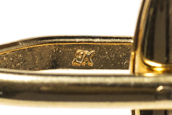 Classic Gold Knot Cufflinks with Torpedo Terminal - image 3