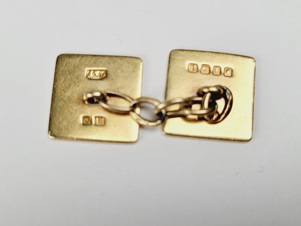 18ct gold and enamel cufflinks SKU 4912  DBGEMS - image 2
