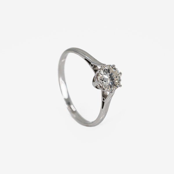 A Solitaire Diamond Ring Set with a .97cts Brilliant Cut Diamond Offered by The Gilded Lily - image 2