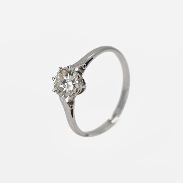 A Solitaire Diamond Ring Set with a .97cts Brilliant Cut Diamond Offered by The Gilded Lily - image 3