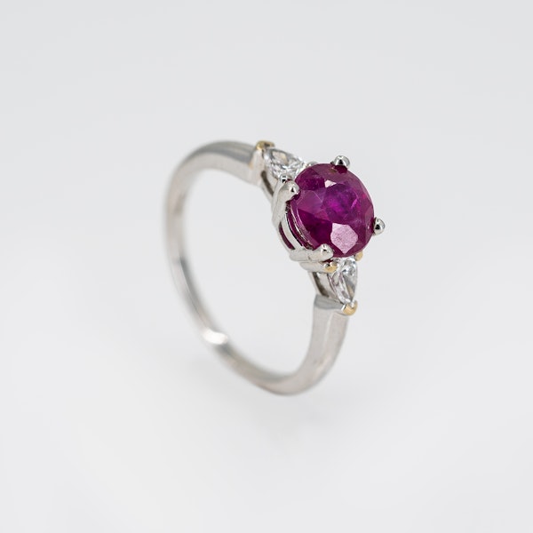 A Fine Burma Ruby Solitaire Ring Offered by The Gilded Lily - image 2