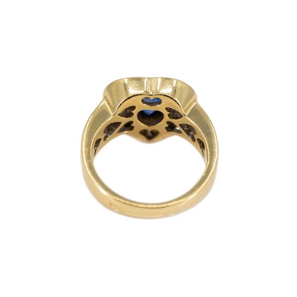 A Heart Shaped Sapphire and Diamond Ring Offered by The Gilded Lily - image 4