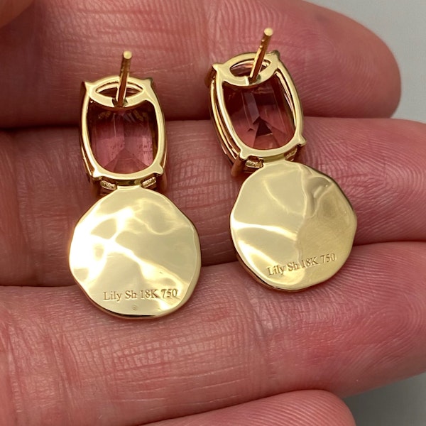Tourmaline Earrings in 18k Yellow Gold by Lilly Shapiro, SHAPIRO & Co since1979 - image 6