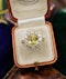 A very fine Natural Yellow Sapphire & Diamond Ring set in 18ct White & Yellow Gold, Circa 1985 - image 2
