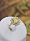 A very fine Natural Yellow Sapphire & Diamond Ring set in 18ct White & Yellow Gold, Circa 1985 - image 5