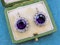 A very fine pair of Amethyst & Diamond Drop Earrings mounted in High Carat Yellow Gold & Platinum, English, Circa 1910 - image 3