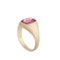 A Gold Synthetic Ruby Masonic Ring - image 2