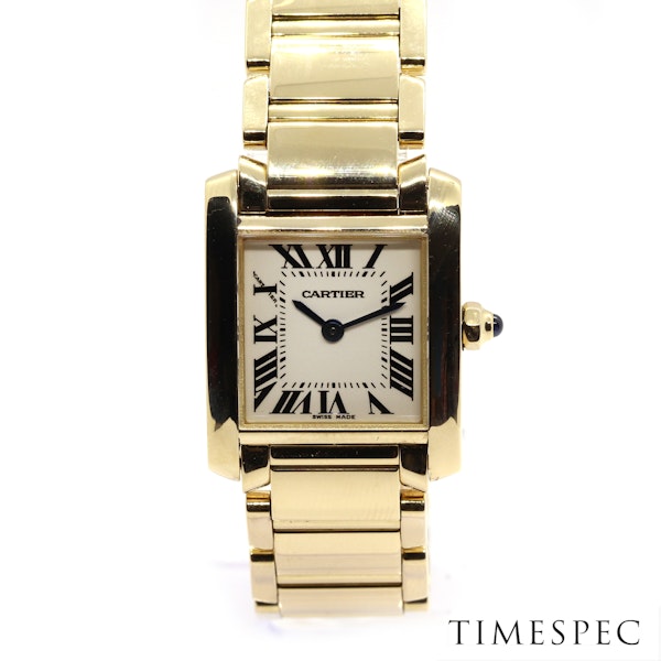 Cartier Tank Francaise Small Model 18k Yellow Gold 20mm Ref. 2385. Ladies - image 2