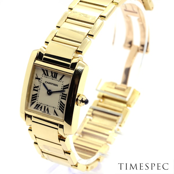 Cartier Tank Francaise Small Model 18k Yellow Gold 20mm Ref. 2385. Ladies - image 3