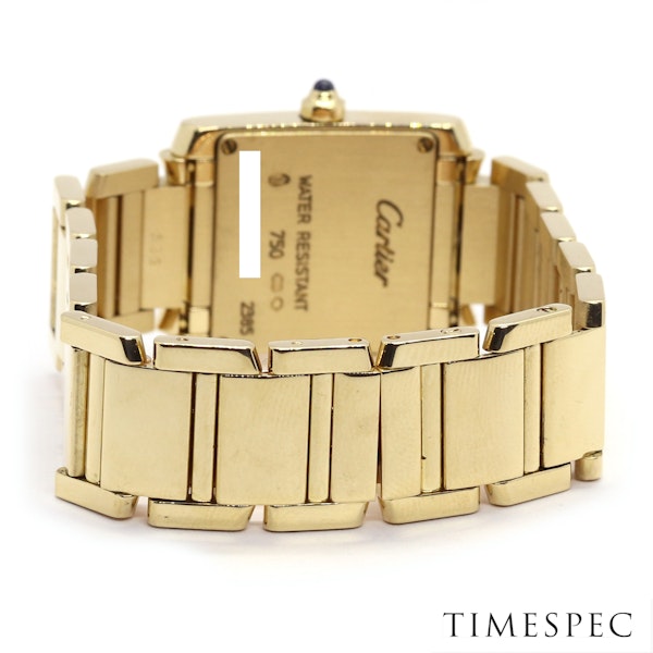Cartier Tank Francaise Small Model 18k Yellow Gold 20mm Ref. 2385. Ladies - image 5