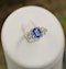 A very fine Art Deco Style Sapphire and Diamond Ring mounted in Platinum, Mid - Late 20th Century - image 4