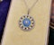 A very fine Edwardian Blue Enamel, Pearl & Diamond Pendant in 18ct Yellow Gold & Platinum, English, Circa 1905 - image 2