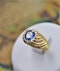 A very fine Natural Sapphire and Diamond Ring mounted in 18ct Yellow Gold, French, Circa 1960 - image 4