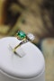 An exceptional Colombian Emerald & Diamond Ring mounted in 18 ct Yellow Gold & Platinum, English,Circa 1910 - image 2