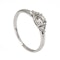 Diamond solitaire ring with triangular diamond shoulders - image 2