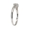 Diamond solitaire ring with triangular diamond shoulders - image 3