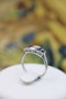 A very beautiful Art Deco 0.75 Carat Diamond and Sapphire Engagement Ring mounted in Platinum, English, Circa 1925 - image 3