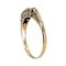 5 stone carved hoop diamond ring in 18 ct yellow gold - image 3