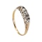 5 stone carved hoop diamond ring in 18 ct yellow gold - image 2