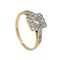 Art Deco rectangular diamond cluster ring - image 2