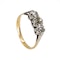 3 stone diamond ring, total 0.65 ct est. - image 2