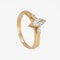Diamond marquise shape 3 stone diamond ring - image 2