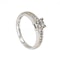 Diamond square cluster ring with diamond shoulders - image 2