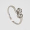 Diamond crossover ring in 9 ct white gold - image 2