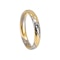 2 colour gold wedding ring set with a diamond - image 2