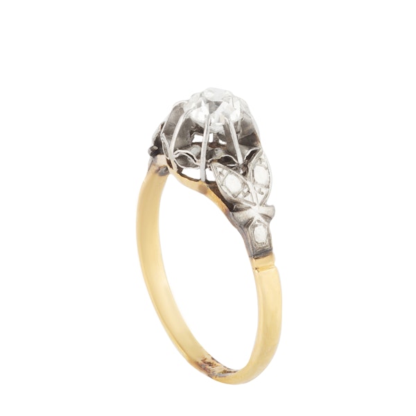An Antique Gold and Diamond Ring - image 2