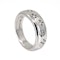 Very thick 18 ct white gold band ring set with small diamonds - image 2