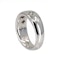 Very thick 18 ct white gold band ring set with small diamonds - image 3