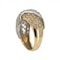 1960s two colour gold pave set diamond ring - image 3