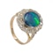 Diamond and black opal cluster ring - image 2