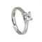 Diamond solitaire ring, princess cut. Certificated - image 2