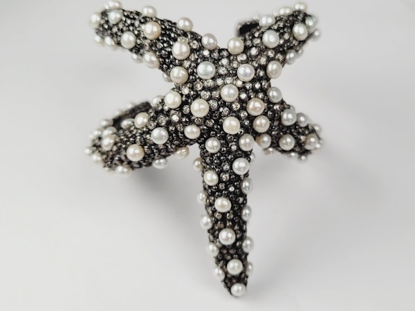 Diamond and pearl Starfish bangle sku 4946  DBGEMS - image 2