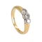 3 stone diamond ring, 0.6 ct total est. - image 2