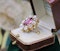 An extraordinary and rare 3.00 Carat Natural Pink Spinel & Diamond Cluster Ring set in 18 Carat Yellow Gold, Circa 1900 - image 5