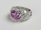 Hot pink sapphire and diamond dress ring sku 4968  DBGEMS - image 2