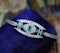 A very fine Art Deco Emerald & Diamond Bracelet set in Platinum & 9ct White Gold, English, Circa 1930 - image 4
